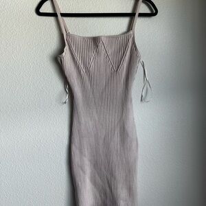 Chic Ribbed Knit Mini Dress